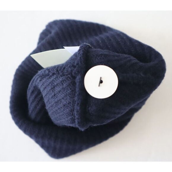 Vuori V8017 Unisex O/S Ink Blue Manchester Wool/Cashmere Fold-Over Beanie Hat main image 6